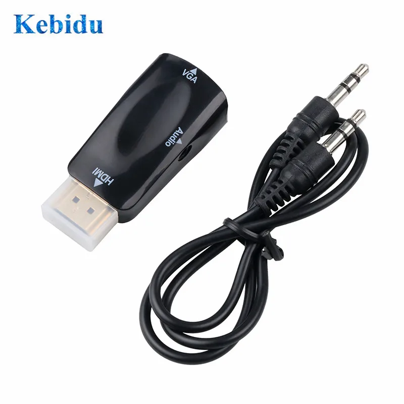 Конвертер Папа мама Kebidu с аудиокабелем для ПК планшета поддержка 1080P HDTV адаптер