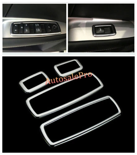 Хромированная крышка интерьера двери подлокотника окна переключателя рамы