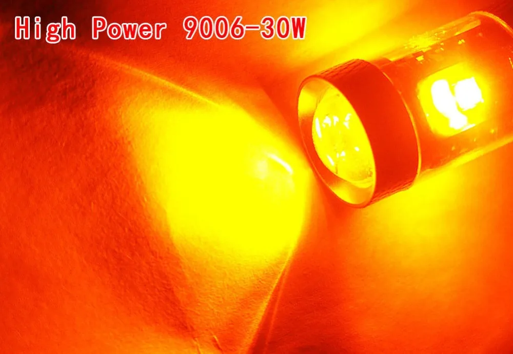 2 шт. Led 9006 30 Вт Желтый туман головной светильник лампы авто hb4 светодиодные