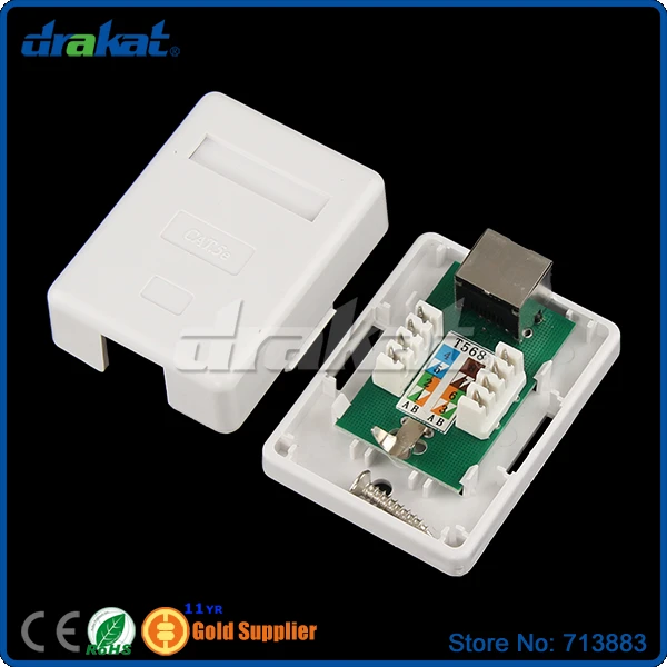 FTP Cat5e RJ45 коробка для крепления на поверхность |