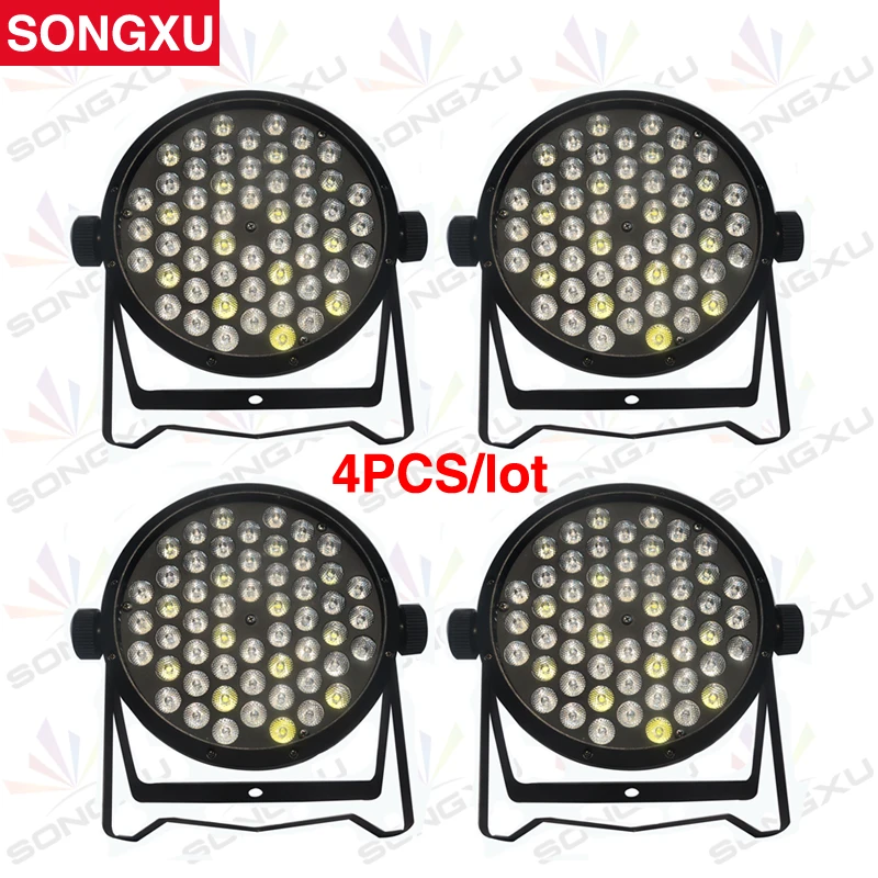 SONGXU 4 шт./лот 1W * 54PCS RGBW led par light/SX-PL5401 | Лампы и освещение