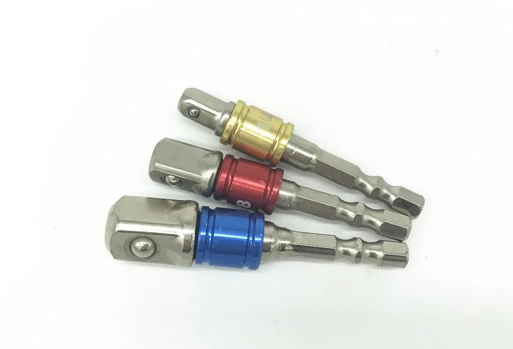 3 шт./компл. набор адаптеров головок с шестигранным хвостовиком 1/4 &quot3/8&quot 1/2