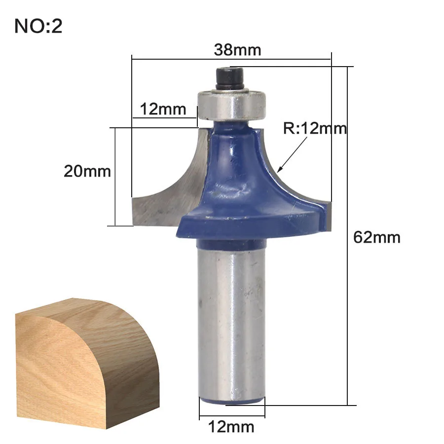 1/4 &quotРадиус Круглый по краю борта формирующий фрезу бит 12&quot хвостовик|router bit|router