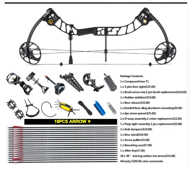 Охота T1 блочного Лука открытый лук для съемки и полная поддержка условия