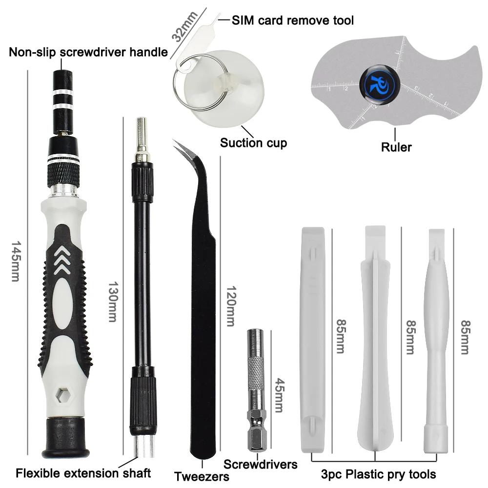 Прецизионная отвертка NEWACALOX 116 в 1 Torx/Phillips/Hex мини-отвертка для ремонта телефонов ручной инструмент набор отверток