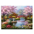 Парк мост 30x40 см рукоделие Алмазная вышивка картина домашнее украшение Алмазная мозаика узор полностью квадратная Алмазная картина