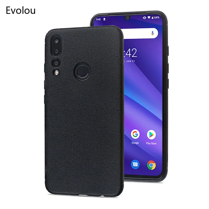 Чехол для UMIDIGI A5 Pro искусственная кожа мягкий ТПУ полная защита телефона чехол