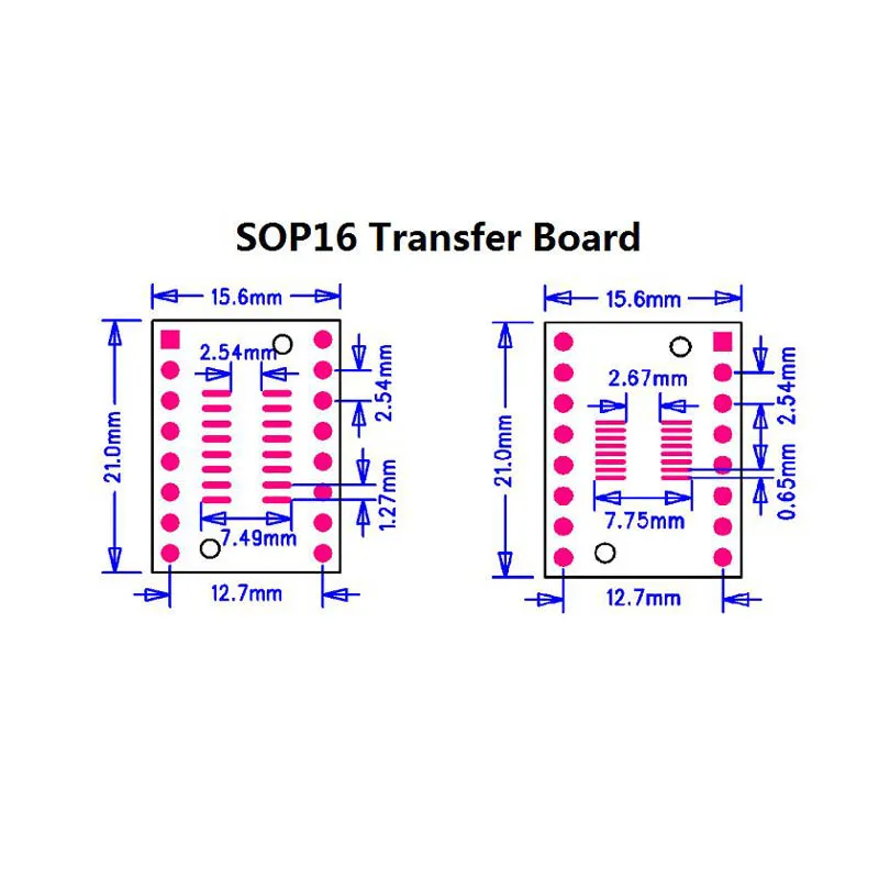 1/5/10 шт Новый SOP16 SSOP16 TSSOP16 к DIP16 IC адаптер для печатной платы 0,65 мм 1,27 мм