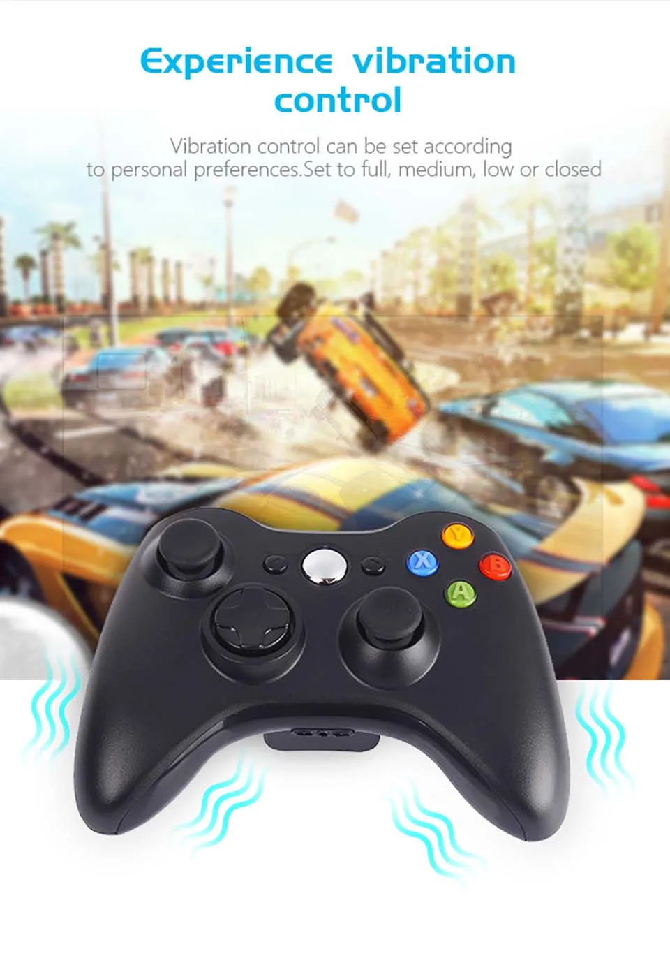 Для xbox 360 беспроводной контроллер с приемником 2,4G игровой контроллер для xbox 360 геймпад совместимый для PS3 PC