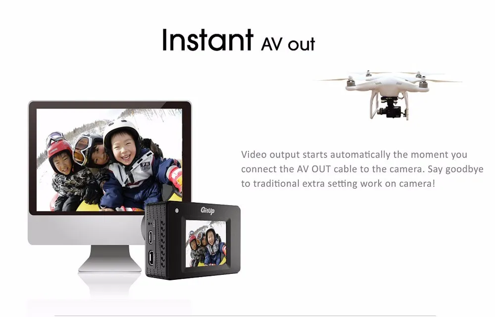GitUP Git2 P экшн камера 2 К Wifi Спорт DV PRO Full HD 1080 P 30 м Водонепроницаемый мини Видеокамеры 1.5 дюймов Новатэк 96660 Cam экшен камера