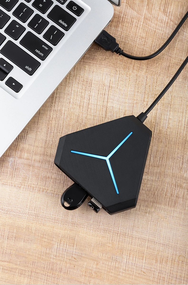 6 портов usb-хаб 1 м разветвитель кабеля с устройство для чтения карт SD TF Mic AUX классный светильник USB 2,0 концентратор для нескольких устройств настольного ноутбука