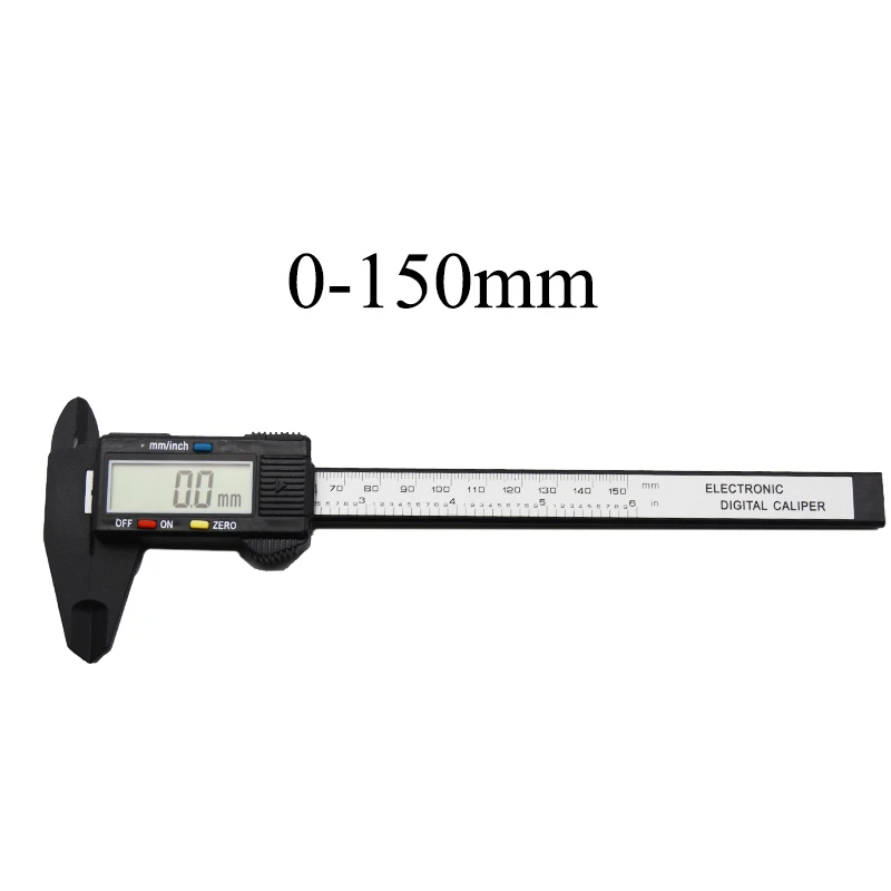 0-150mm 150 мм Цифровой штангенциркуль 6 дюймов lcd цифровой электронный углеродный оптоволоконный датчик микрометр измерительные инструменты штангенциркули - Цвет: 0-150mm