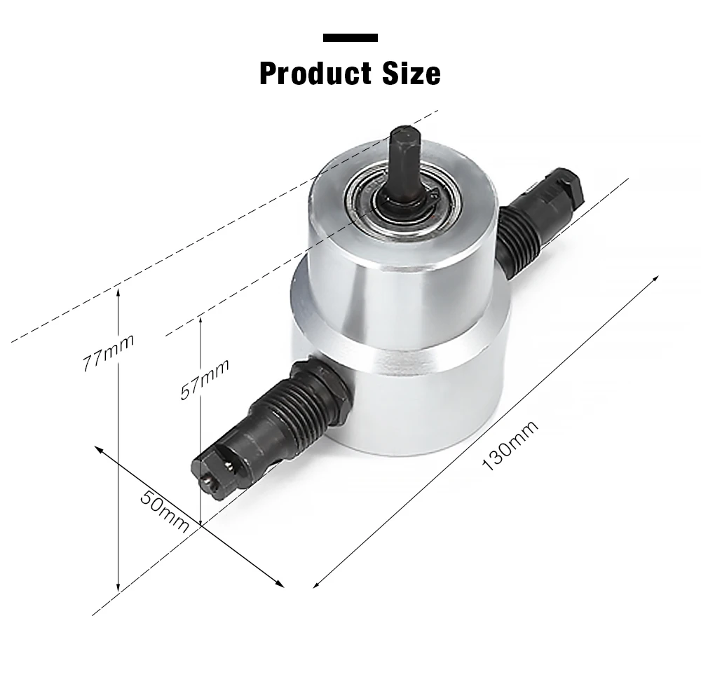 PEGASI Professional Double Head Metal Plate Cutter Drill Accessory 360 Degree Rotating Cutting Sheet Tool Parts With Iron Box