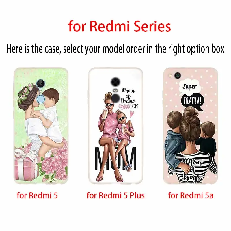 Мягкий силиконовый чехол для телефона из ТПУ для Xiaomi Redmi 4X 4a 5 Plus 5a S2 6a 6 Note 8 7 5 6 4 5a Pro коричневая шерсть для мамы и дочки