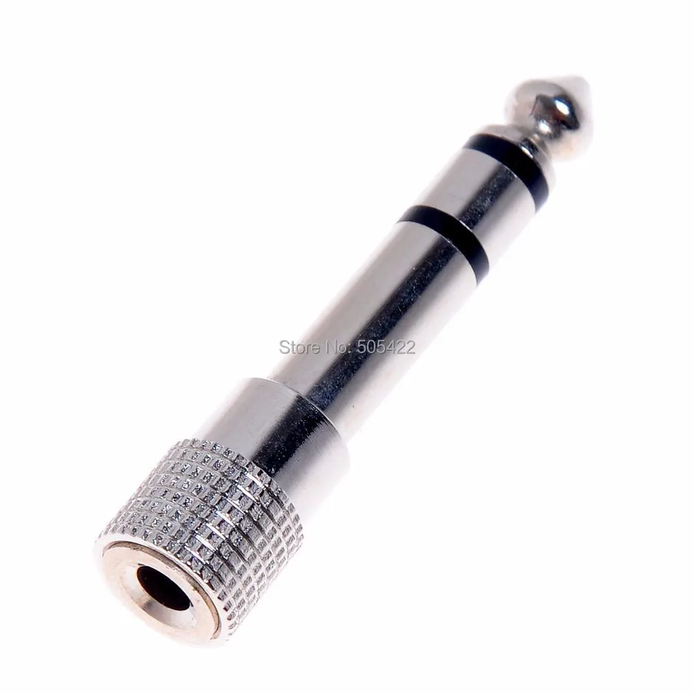 30PCS/LOT Audio 6.35mm Male Plug to 3.5mm Female Jack Aux Stereo TRS Adapter headphone connector | Электроника