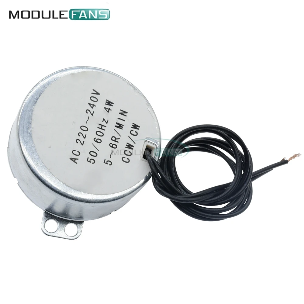 AC 220V 240V 50/60 Гц 4 Вт синхронный двигатель 5 6 об/мин прочный высокий крутящий момент 4W