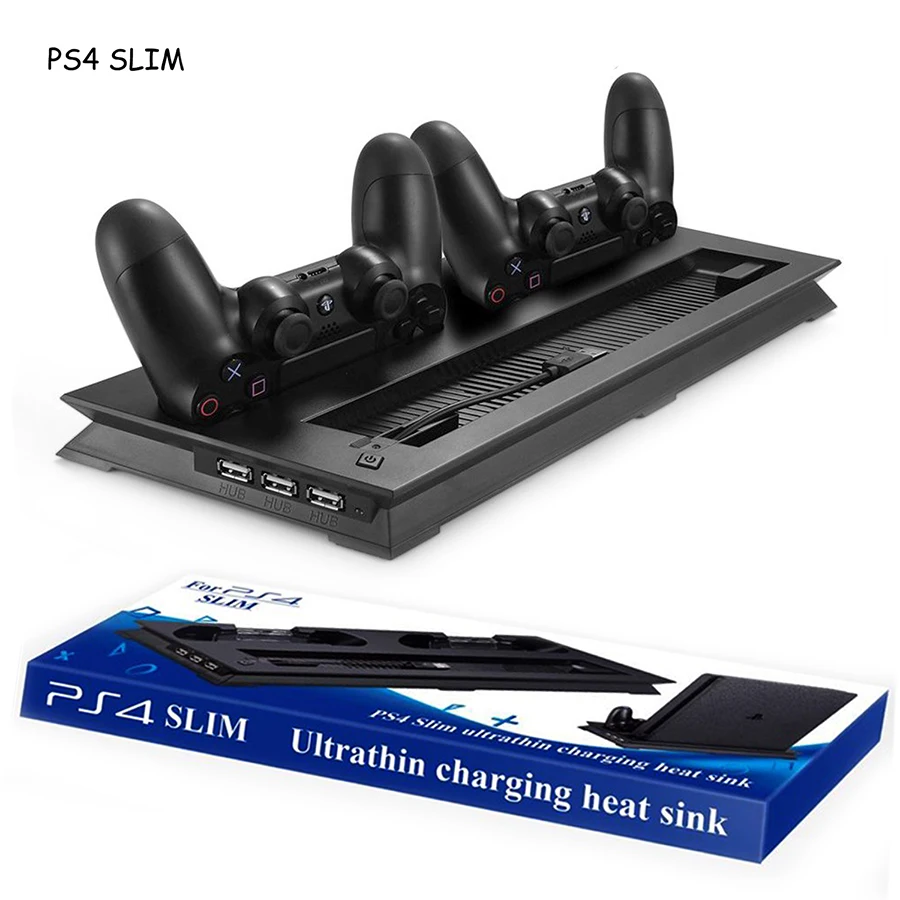 ТОНКАЯ вертикальная подставка для PS4 охлаждающий вентилятор зарядное устройство