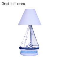 creative childrens room table lamp personality mediterranean led cartoon lamp bedroom bedside lamp free shipping
