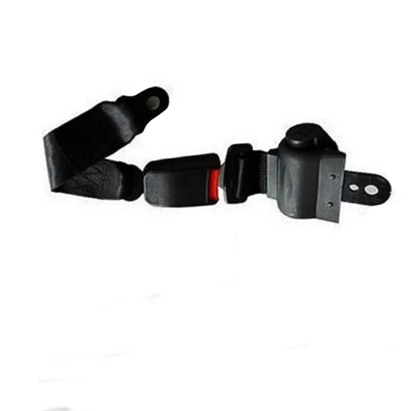 

Universal Retractable Two Point Half Open Car Seat Belt Retractor Safety Seat Lap Belt Set Kit Buckle With Base