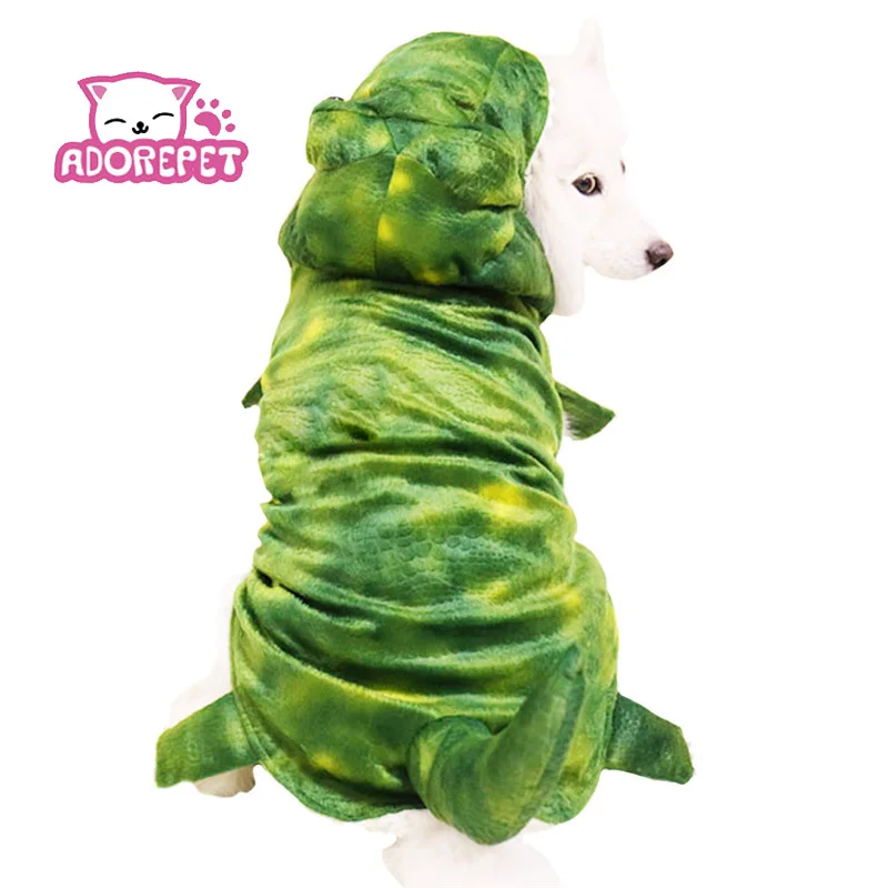 Костюм для больших собак с динозавром на Хэллоуин одежда бульдога собаки зимняя