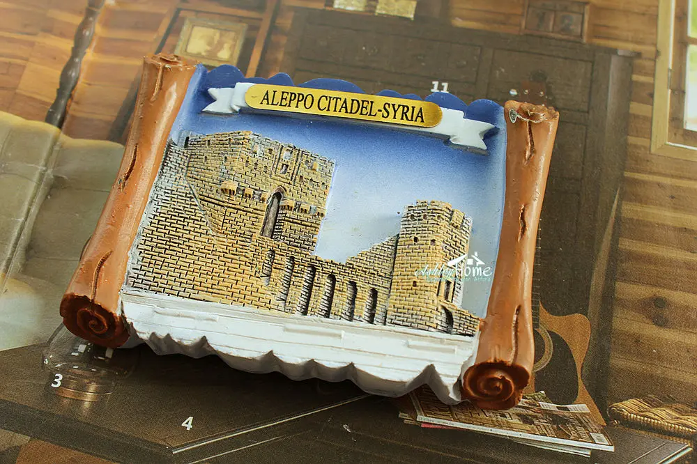 Сирия Алеппо цитадель туристический сувенир для путешествий 3D магнит на
