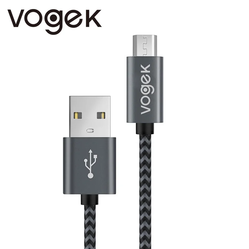 Vogek Micro USB/Тип C кабель быстрая Зарядное устройство плетеный нейлоновый Android Quick Charge