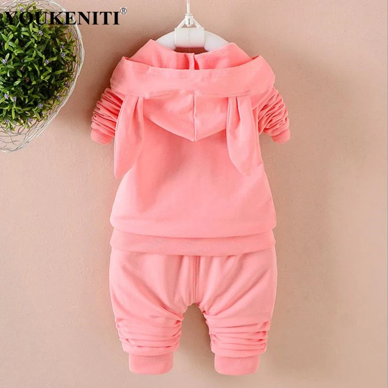 YOUKENITI Детские Гирс Newborn 3T милый кролик хлопок 2 шт./компл. пальто + брюки акция для