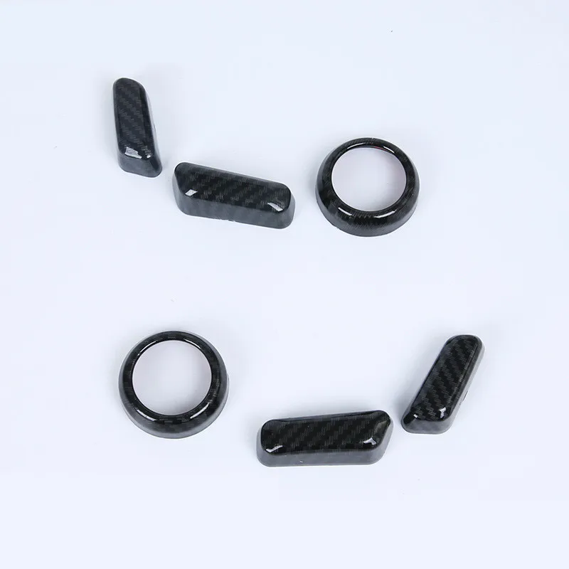 For Volvo XC60 2018 S90 Carbon Fibre Seat Adjustment Knob Trim Cover 6PCS Car Styling Accessories | Автомобили и мотоциклы