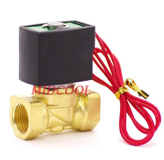 

0-1bar Low pressure with Wiring 2 way Fuel gas solenoid valve DN50mm 2" NBR brass direct acting valve NC type 220V AC