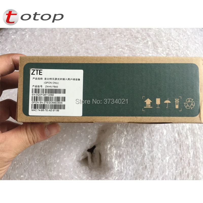 Бесплатная доставка ZTE F643 GPON ONU ONT 1GE порт Оригинальный оптоволоконный режим
