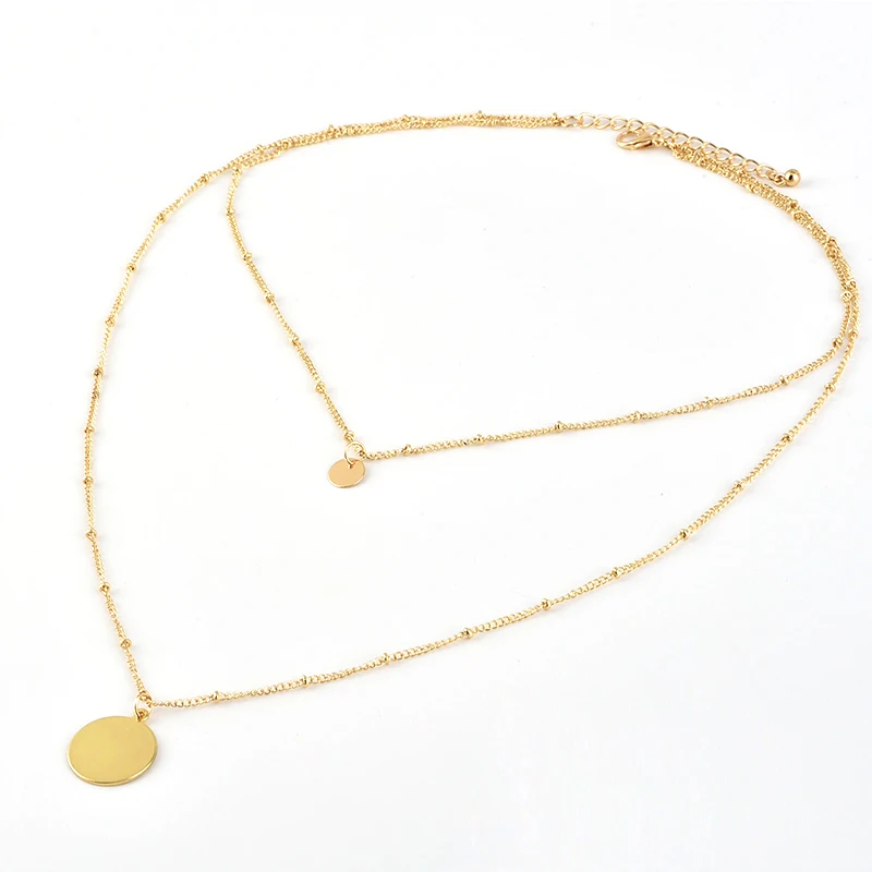 2 шт./компл. классические простые женские круглый шар Золотая цепь кулон