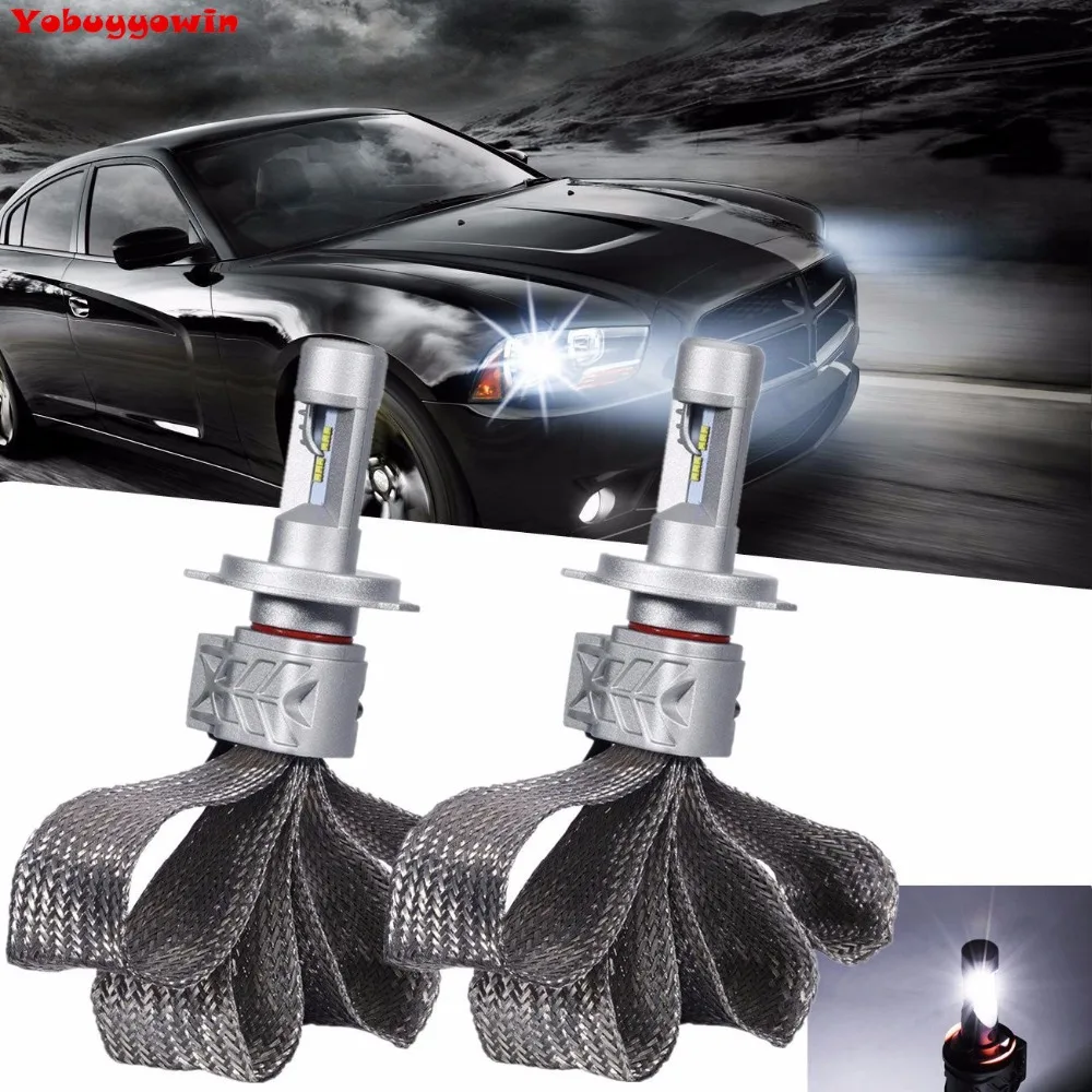 5S 2 шт. H4 светодиодный фары с Медь пояс дальнего света Противотуманные лампы 80 Вт