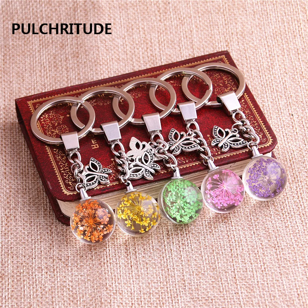 PULCHRITUDE 2 шт./лот металлический брелок хрустальный стеклянный шар кулон с