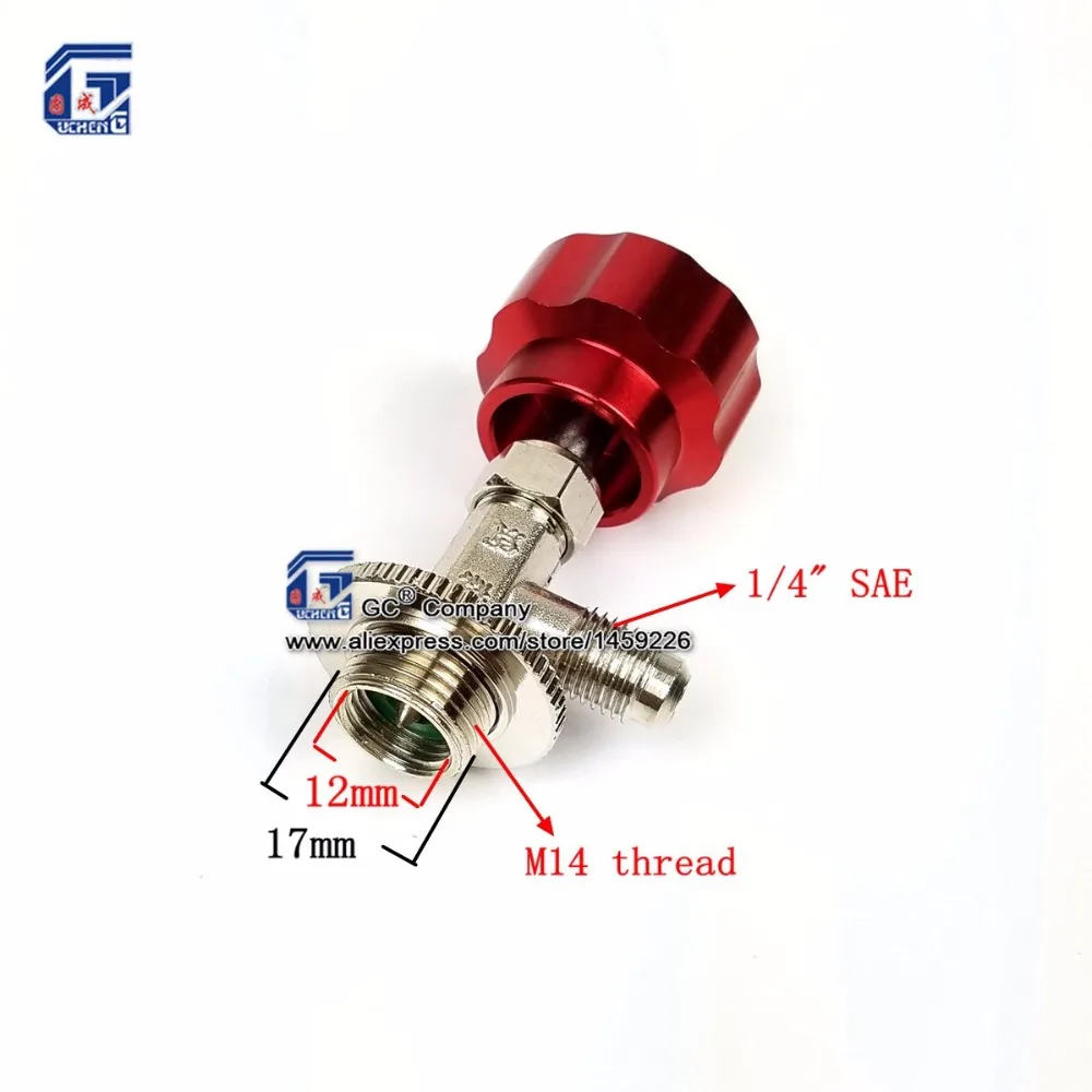 M14 1/4 ''R134a открывалка для бутылок хладагента газовый кран распределительный