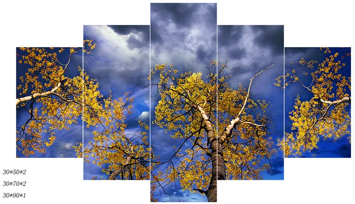 Высокое качество 5 шт. холст Книги по искусству современный пейзаж настенная