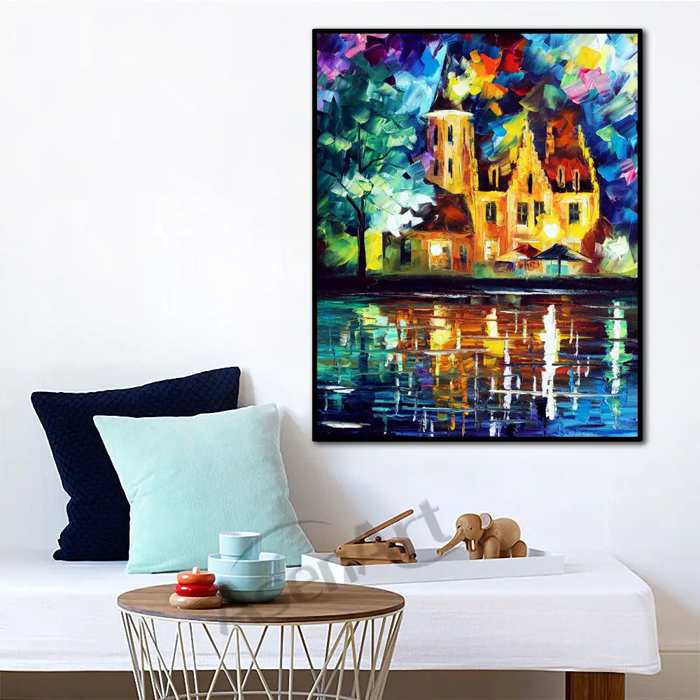 lighthouse seascape forest Landscape Print Canvas Modern oil Painting poster Wall Art Picture for Living Room Bedroom home Decor | Дом и сад