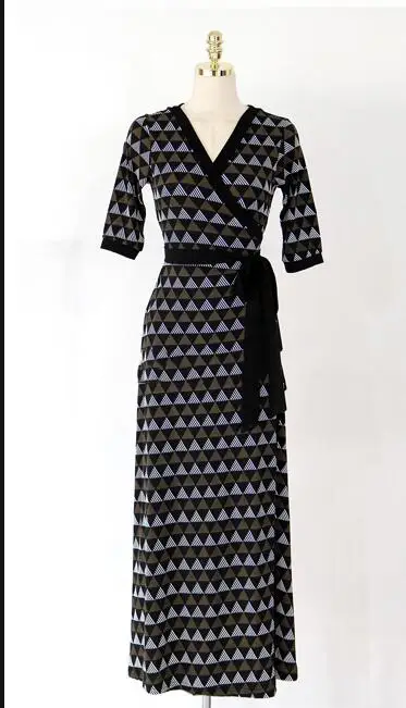 Европейский стиль новинка 2019 летнее винтажное клетчатое платье с v образным