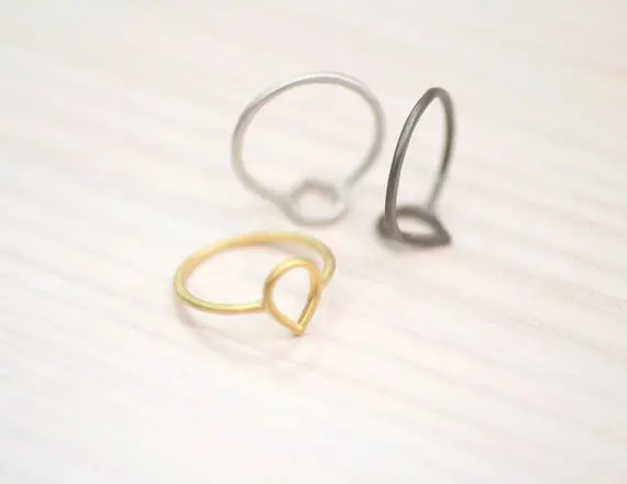 30 шт.-простые крошечные кольца в форме капли воды открытые милые дождя для женщин