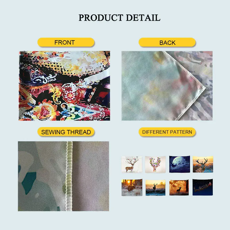 Настенный гобелен с оленем домашний декор Йога пляжное полотенце мандала