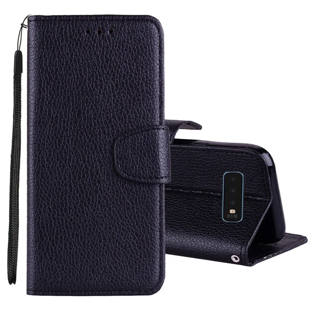 Личи Pattern кошелек чехол для телефона из искусственной кожи samsung Galaxy S10 S10e плюс флип