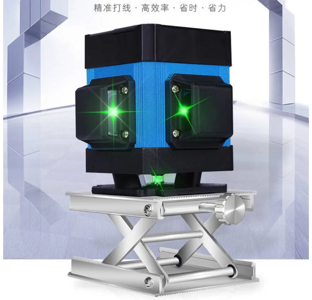 Muli Green Light 3D12 линия уровня Тротуарная Плитка заземления инструмент Декор измерения горизонтальной линии Высота 7 мм Дистанционное управление