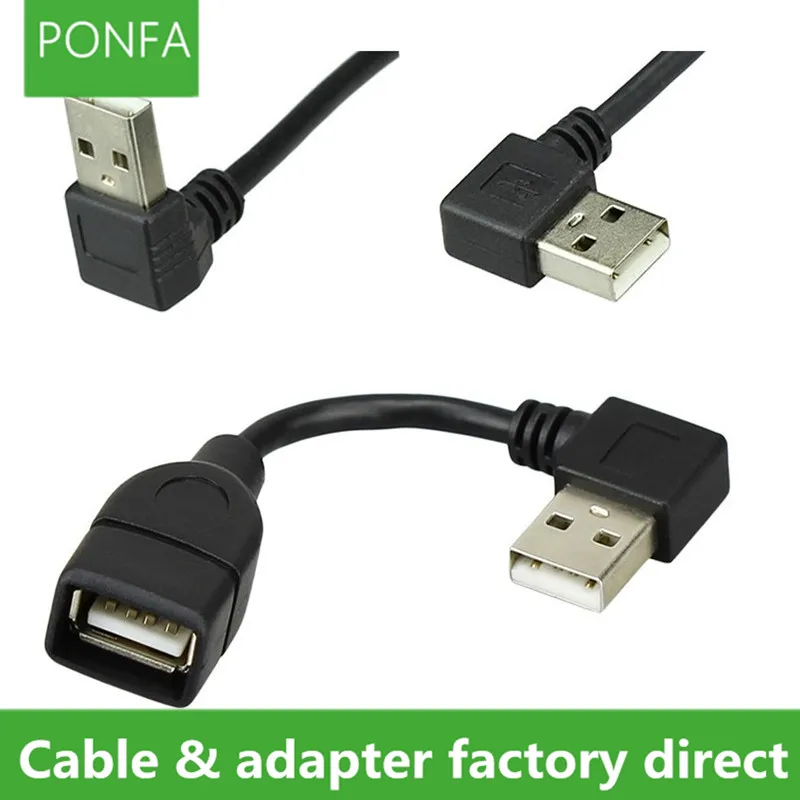 10 см 20 40 USB 2 0 A штырь гнездо 90 угловой Удлинительный адаптер кабель USB2.0