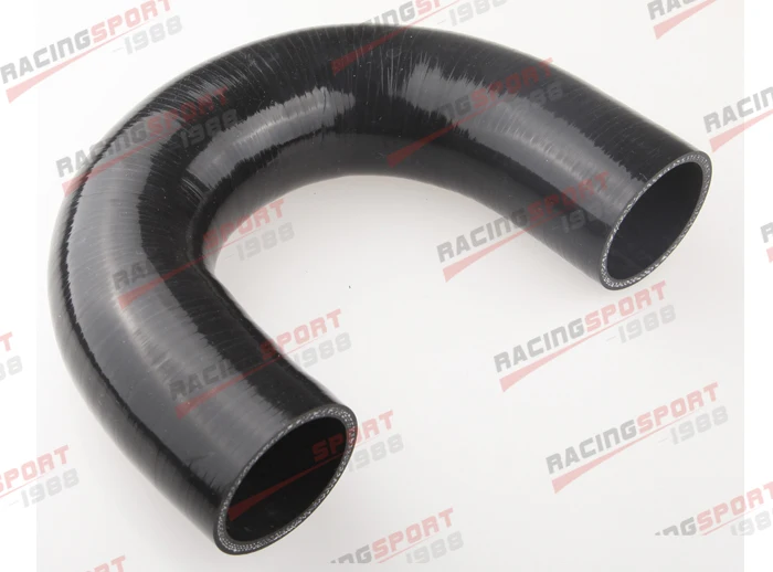 

2" (51mm) 3 Ply 180 Degree Turbo Silicone Coupler Hose Pipe Black/Blue/Red