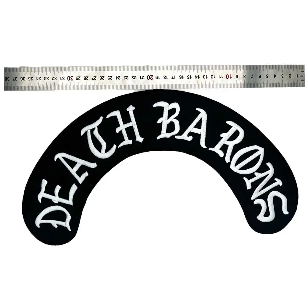 DEATH BARONS вышитые Панк байкерские нашивки Одежда Наклейки Аксессуары значок 5