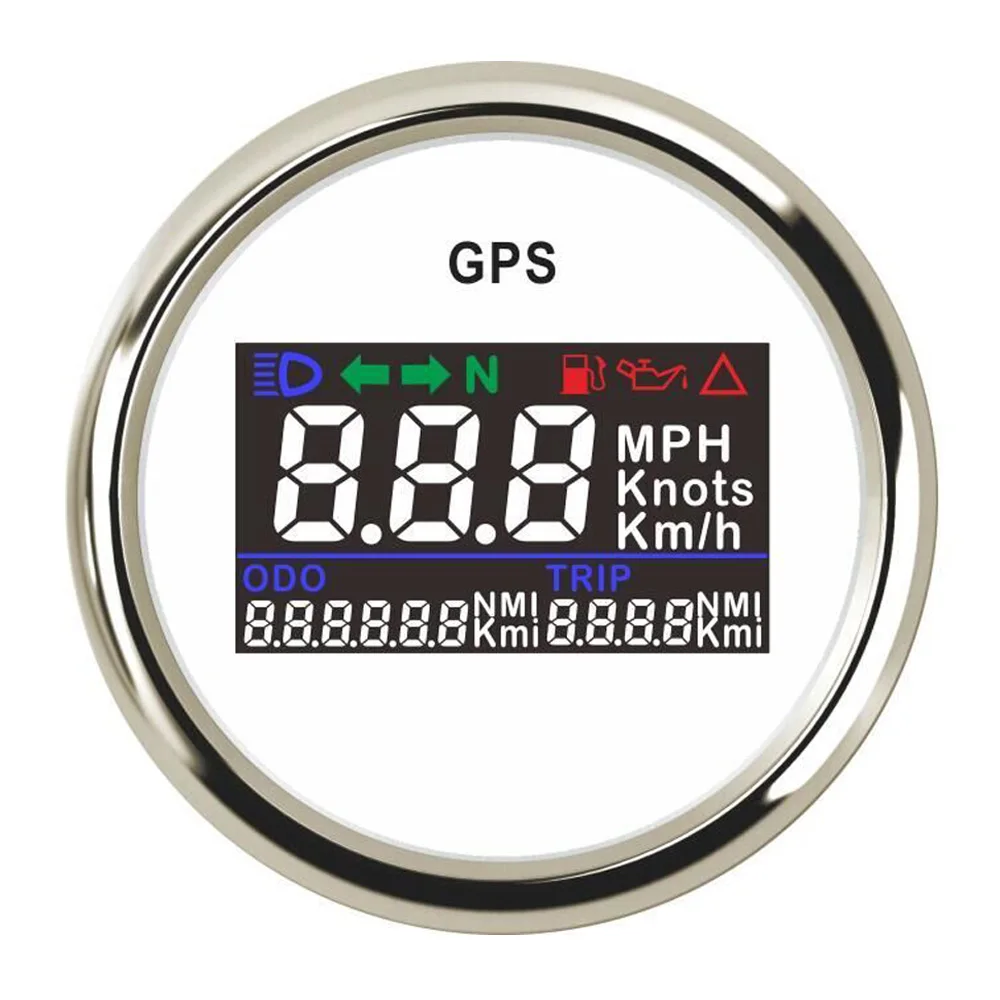52 мм Универсальный GPS Спидометр миль/ч Регулируемый цифровой спидометр для лодки