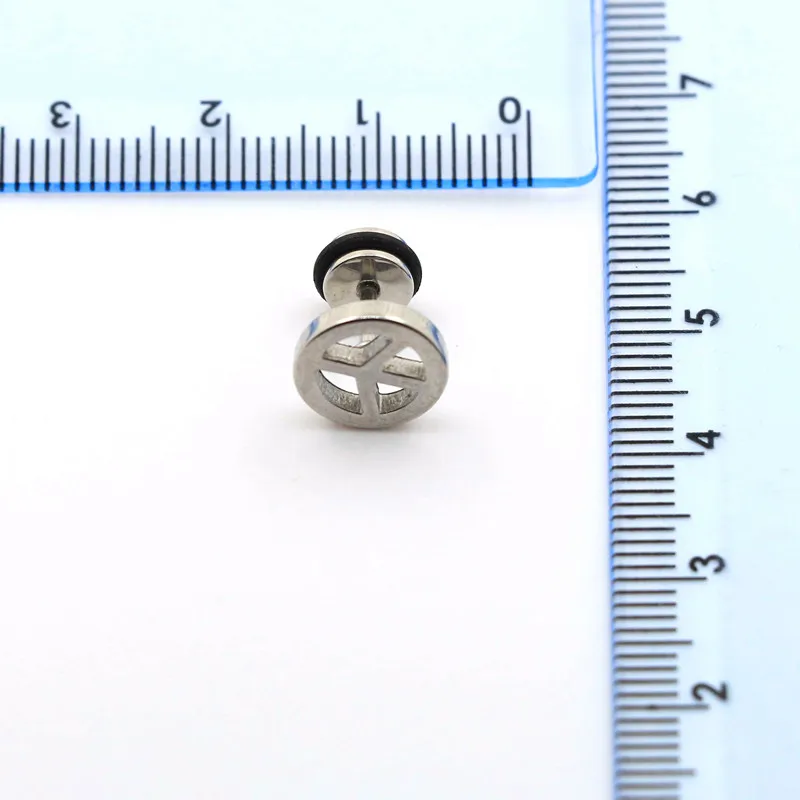 Бесплатная доставка иллюзия обман серьги 30 шт. 16 г нержавеющая сталь мир узор