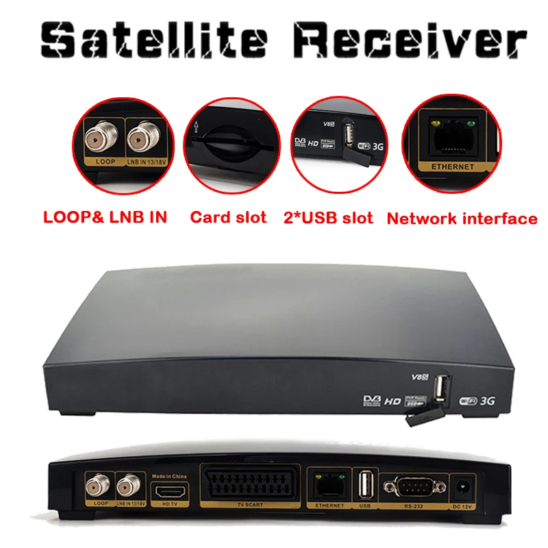 V8S плюс DVB-S2 цифровой спутниковый ресивер Поддержка Xtream ТВ USB Wi-Fi Youtube Biss ключ карты