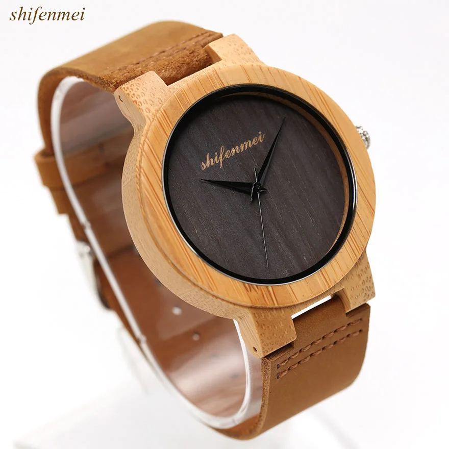 Роскошные деревянные часы без номера Креативные мужские reloj madera relogio masculino montre