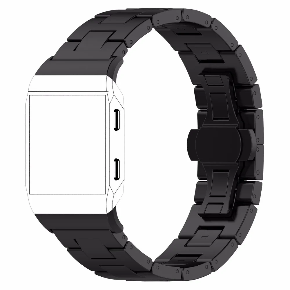 Ремешок из нержавеющей стали для Fitbit нержавеющая сталь сменный ремешок ионных