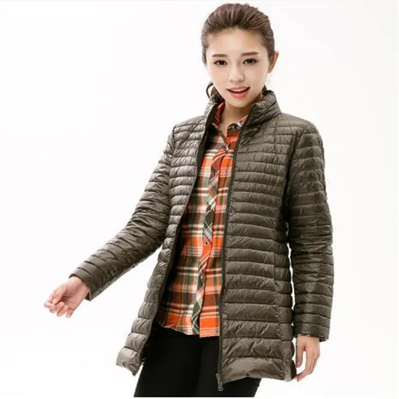 Сверхлегкий для женщин s пуховое пальто куртки женская зимняя теплая куртка перо